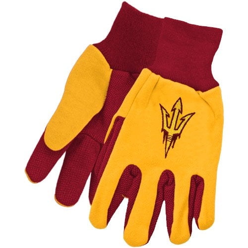 NCAA Arizona State Sun Devils Two-Tone Gloves, Yellow Red by Wincraft