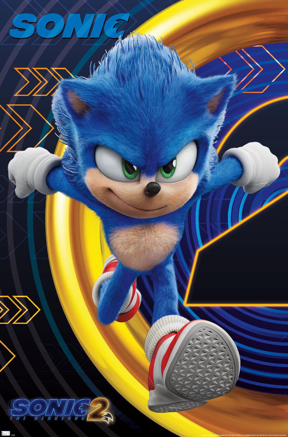 Sonic The Hedgehog 2 Sonic 2237 X 34 Poster By Trends