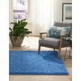 thumbnail image 2 of Unique Loom 3136672 3 ft. 3 in. x 5 ft. 3 in. Solid Shag Rectangular Rug, Periwinkle Blue, 2 of 2