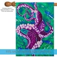 thumbnail image 3 of Toland Home Garden Purple Octopus Ocean Octopus Flag Double Sided 28x40 Inch, 3 of 5