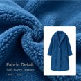 thumbnail image 4 of Smsaxvxz Women's Winter Coat Casual Trench Fleece Long Collared Warm Jacket with Pockets Blue M, 4 of 6