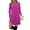 Hot Pink, variant on Women's Fashion Casual Dress with Pockets Decorative Buttons Polka Dot Prints Round Neck Long Sleeves for Spring and Autumn Outings,Blue,L
