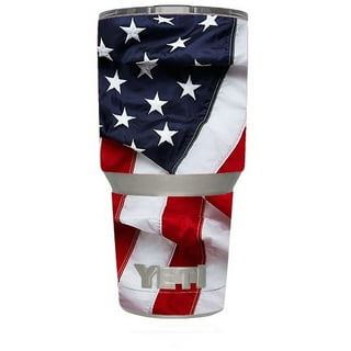 Yeti Colster Can Skins Brushed USA American Flag Red Line