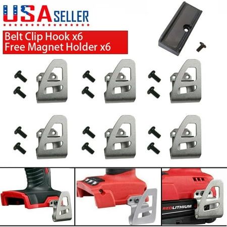 

6 Pack Belt Clip Assembly for Milwaukee M18 Hammer Drill Impact Wrench Driver 42702653