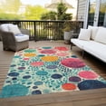 thumbnail image 3 of Dalyn Rugs Machine Washable Indoor/Outdoor Chantille Teal 2'6" x 3'10" Rug, 3 of 9