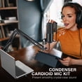 thumbnail image 3 of FIFINE USB Studio Microphone Kit for PC Computer, Recording Microphone Bundle with Boom Arm, Gain Control, Mute for Streaming, Podcasting T669 Pro, 3 of 8
