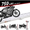 thumbnail image 2 of 7.5FT Aluminum Motorcycle Ramp with 750 lbs Capacity folding ATV Loading Ramp for Truck Trailer Dirt Bikes and UTV, 2 of 8