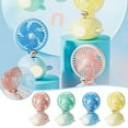 Mini Mute Fan USB Rechargeable Battery Powered Portable Travel Fan For