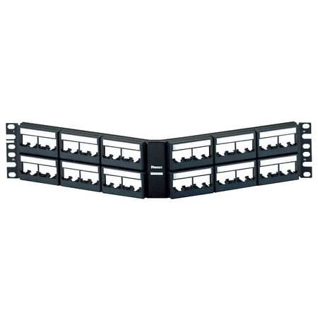 750 Faceplates - Panduit MINI-COM Angled Modular Faceplate Patch Panels - Patch panel - 2U - 19