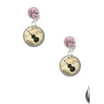 thumbnail image 2 of Delight Jewelry Silvertone Domed Music - Cello Pink Crystal Clip on Earrings, 2 of 5
