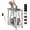 Greige, variant on Farmhouse End Tables Living Room, Narrow Side Table with Charging Station, Slim End Table, Side Table for Bedroom, Small Spaces, 2 USB and 2 Power Outlets, 11.8" D x 23.6" W x 23.74" H