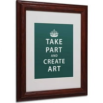 Trademark Fine Art "Create Art" Canvas Art by Megan Romo, Wood Frame