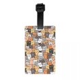 thumbnail image 1 of Custom Cute Black Cat Luggage Tag Custom Baggage Tags Privacy Cover ID Label, 1 of 1