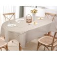 thumbnail image 3 of Oval Tablecloth with Hollow for Oval Table, 60x102 Inch Farmhouse Table Covers for Kitchen Dining Party, Wrinkle Free Anti-Fading Tabletop Decoration, Linen Oval Dining Table Tablecloth, 3 of 6