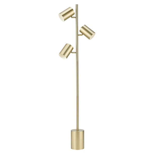 Globe Electric Pratt 63" 3Light Matte Soft Gold Floor Lamp with Large