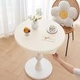 thumbnail image 4 of Mantel de mesa lavable, sencillo, a prueba de polvo, elástico, protector de mesa para decoración de bodas, picnics y fiestas. Blanco Diámetro 70 cm, 4 of 8