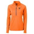 thumbnail image 2 of Women's Cutter & Buck Orange Illinois Fighting Illini Adapt Eco Knit Stretch Recycled Half-Zip Pullover Top, 2 of 3