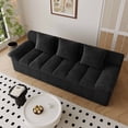 thumbnail image 3 of Muumblus 71" Corduroy Boneless Sofa, Removable Cushions, Modern Upholstered Deep Seat Sofa for Apt., Black, 3 of 5