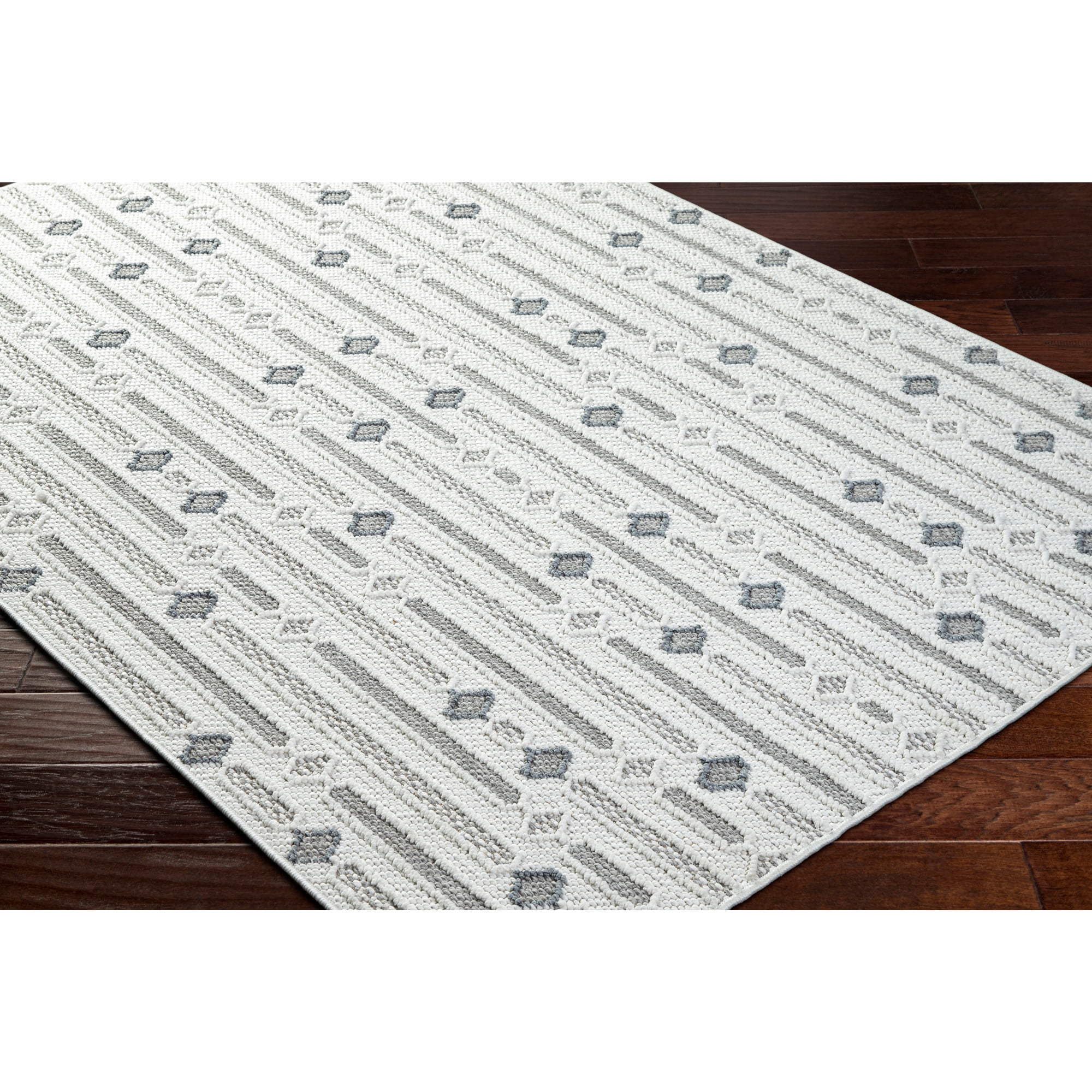 Artistic Wavers Bouclair Area Rug, 5'3" x 7', Ivory/Light Gray
