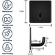 thumbnail image 3 of Adhesive Hooks Black Towel Hooks Heavy Duty Stick On Wall Door Cabinet Hook, 3 of 5