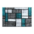 thumbnail image 2 of Flash Furniture Raven Rectangular Contemporary Grey, Turquoise Area Rug, 2' x 3', 2 of 5