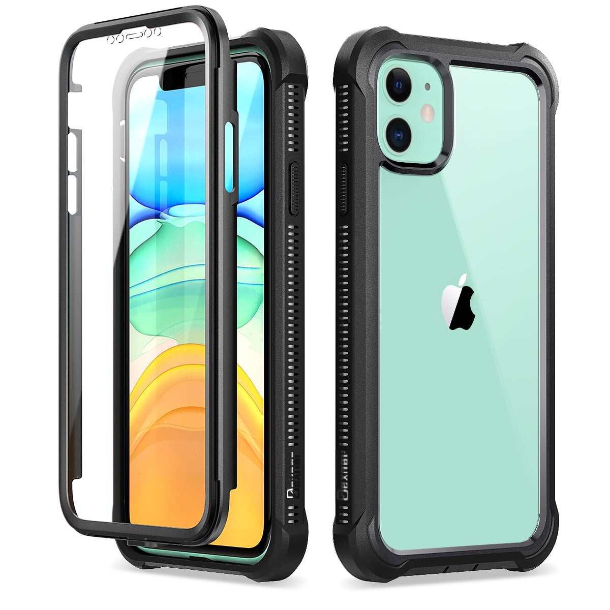 Dexnor iPhone 11 Case with Screen Protector Clear Rugged 360 Full Body