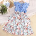 thumbnail image 6 of HAOYUNL Girls'Print Dresses Sleeveless Pullover Spring Fall Floral Dress Big Little Girls Dress for Kids Teen 7-12T, 6 of 8