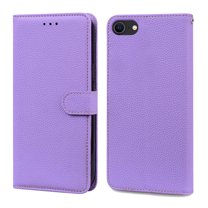 Dteck iPhone 7 Solid Color Wallet Case,PU Premium Leather Flip Kickstand Ultra-Slim Cover for iPhone for iPhone 7/ 8 / SE 2020 4.7 inch,Lightpurple