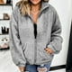 thumbnail image 1 of Pntutb moda mujer abrigo de imitación cálido chaqueta invierno cremallera sólido manga larga prendas de vestir exteriores Pntutb Pntutb-2024, 1 of 4