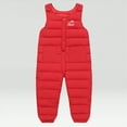thumbnail image 2 of HCNTES Boys Girls Snowsuit with Adjustable Shoulder Straps Children's Insulated Bib Overalls for Winter Sports(A01-Red,18-24 Months), 2 of 6