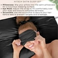 thumbnail image 4 of Kitsch Satin Sleep Set, Includes Pillowcase, Eye Mask, and Scrunchie (Black), 4 of 8