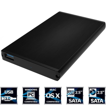 Sabrent Ultra Slim USB 3.0 to 2.5-Inch SATA External Aluminum Hard Drive Enclosure [Black] (Best Price 2.5 Sata Hard Drive)