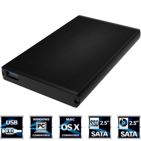 Sabrent Ultra Slim USB 3.0 to 2.5-Inch SATA External Aluminum Hard Drive Enclosure [Black] (Best Usb 3 Hard Drive Enclosure)