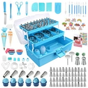 Uarter 354 Pcs Cake Decorating Kit Supplies - Baking Accessories Cupcake Decorating Kit Baking Equipment, Piping Nozzles & Bags, Baking Tools with Storage Box