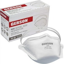 Gerson N95 Pouch Respirator (3230), NIOSH-Approved, Made in U.S.A., One-Size, Box of 50