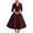 A-Red409, variant on SONXAHE Women's Elegant Tailored Midi Dress Collared Fit-And-Flare Formal Evening Cocktail Gown