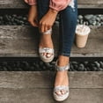 thumbnail image 4 of Women‘s Platform Sandals Wedge Ankle Strap Open Toe Sandals, 4 of 7