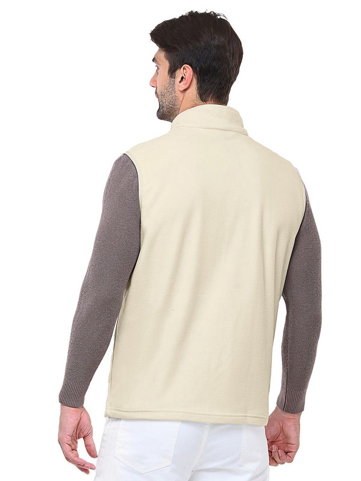 Off Road Ventures Mens Fleece Vest Lightweight Outerwear Zip Up Golf Running Sleeveless Vest With Pockets for Hiking Travel