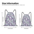 thumbnail image 2 of Xecao Lavender Flowers Pattern Sports Drawstring Backpack - String Swim Gym Bag with Wet Proof Pocket for Women&Men-Small, 2 of 6