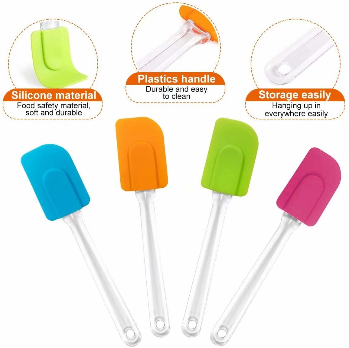 Rubber Spatula Spoon Heat Resistant, 2Pcs Silicone Scraper Spatula Spoon  Set,10in Commercial Silicone Spatulas High Heat to 500℉ Non-Stick for  Cooking Making Cake Kitchen Utensils - Yahoo Shopping