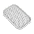 thumbnail image 6 of Soap Dish Soap Cleaning Storage Keep Soap Dry for Home Bathroom Kitchen Silicone Light Gray 13.5x9cm, 6 of 6