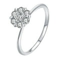 thumbnail image 1 of Bague en Diamant Mode Créative en Forme de Fleur pour Femmes, 1 of 9