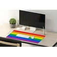 thumbnail image 5 of Extended Gaming Mouse Pad (35.4x15.7 in), Large Non-Slip Rubber Base Mousepad with Stitched Edges, Waterproof Keyboard Mouse Mat Desk Pad for Work, Game, Office, Home - LGBT Colored Flag of Gay, 5 of 6