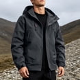 thumbnail image 7 of QIYAGBSA Lightweight Waterproof Hooded Jackets for Men Windproof Full Zip Multi Pocket Outdoor Hiking Travel Loose Fit Long Sleeve Spring Fall Coat, 7 of 7