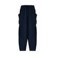 thumbnail image 5 of Women's Loose Wide Leg Pants Comfy Yoga Pants Casual Home Wear Cotton Pants Summer Capris For Women, 5 of 8