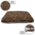 thumbnail image 3 of Abstract Pet Bed, Colorful Dots and Flowers Curved Doodle Style Line Art Design on Brown Background, Resistant Pad for Dogs and Cats Cushion with Removable Cover, 24" x 39", Multicolor, by Ambesonne, 3 of 4