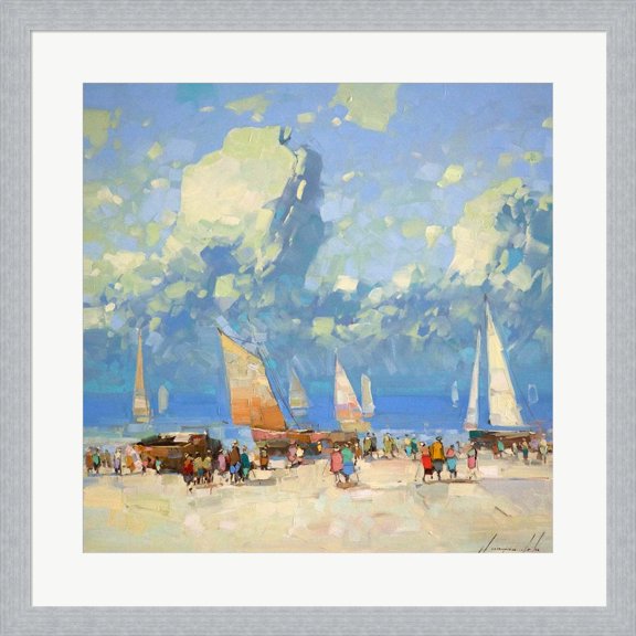 Great Art Now Harbor II by Vahe Yeremyan, Framed Wall Art, 21.25W x 21.25H