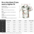 thumbnail image 5 of Gaeub Vintage Palm Trees Print Men's Hawaiian Shirt,Button Down Short Sleeves Shirts,Tropical Beach Casual Button Down Shirts,Medium, 5 of 7