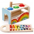 thumbnail image 2 of Bebé de madera tres bolas golpeando la mesa música golpeando xilófono infantil juguetes de educación temprana regalo del bebé, 2 of 5