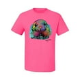 thumbnail image 2 of Wild Bobby, Colorful Neon Seal Animal Lover Men's Graphic T-Shirt, Neon Pink, Small, 2 of 3